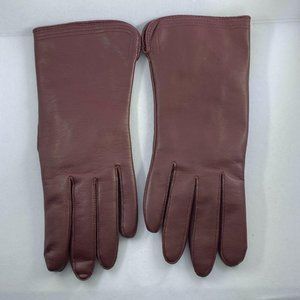 Vintage Fownes Driving Gloves Womens M Burgundy Acrylic lined Leather
